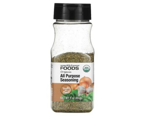 California Gold Nutrition, Foods, Organic All Purpose Seasoning, 3 oz (85 g) California Gold Nutrition, Foods, Organic All Purpose Seasoning, 3 oz (85 g)