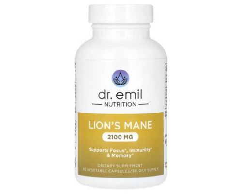 Dr. Emil Nutrition, Lion's Mane, 90 Vegetable Capsules Dr. Emil Nutrition, Lion's Mane, 90 Vegetable Capsules