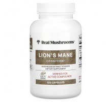 Real Mushrooms, Lion's Mane, Mushroom Extract Powder, 120 Capsules