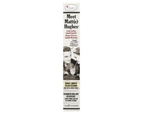 theBalm Cosmetics, Meet Matt(e) Hughes®, Long-Lasting Liquid Lipstick, Sincere, 0.25 fl oz (7.4 ml) theBalm Cosmetics, Meet Matt(e) Hughes®, Long-Lasting Liquid Lipstick, Sincere, 0.25 fl oz (7.4 ml)