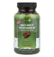 Irwin Naturals, Daily-Multi Testosterone Up ® Booster For Men, 60 Liquid Soft-Gels