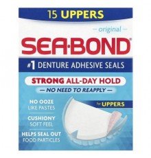 SeaBond, Denture Adhesive Seals, Original, 15 Uppers