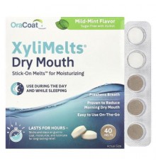 OraCoat, XyliMelts® Dry Mouth, Mild-Mint, 40 Melts