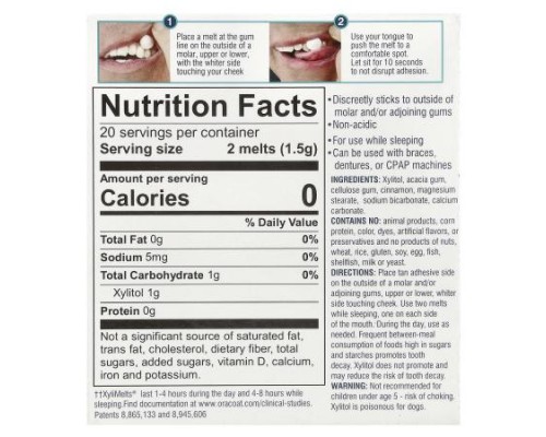 OraCoat, XyliMelts® Dry Mouth, Cinnamon, 40 Melts