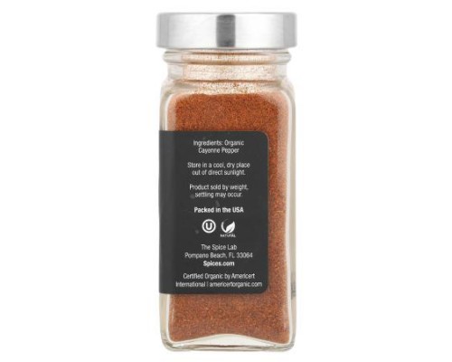 The Spice Lab, Organic Cayenne Pepper, 1.7 oz (48 g) The Spice Lab, Organic Cayenne Pepper, 1.7 oz (48 g)
