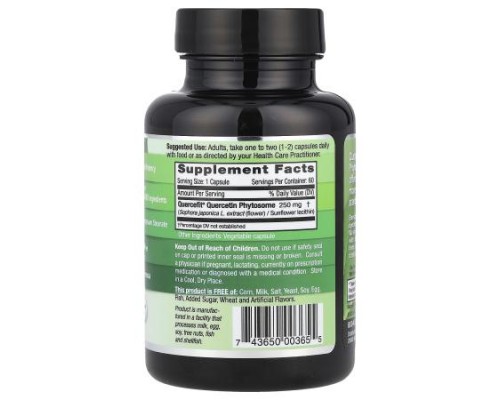 Emerald Laboratories, Quercetin Phytosome, 250 mg, 60 Vegetable Caps
