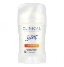 Secret, Clinical, 72 Hr Invisible Solid, Antiperspirant/Deodorant, Stress Response, 1.6 oz (45 g)