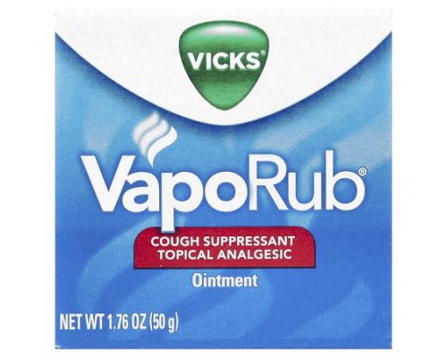 Vicks, VapoRub®, Cough Suppressant Topical Analgesic Ointment, 1.76 oz (50 g)