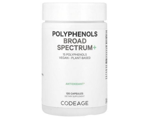 Codeage, Polyphenols Broad Spectrum+, 120 Capsules
