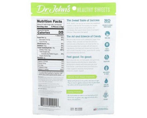 Dr. John's Healthy Sweets, Creamsicle Swirl Hard Candy, Blackberry, Blue Raspberry, Orange, Peach, & Strawberry, Sugar Free, 3.85 oz (109 g) Dr. John's Healthy Sweets, Creamsicle Swirl Hard Candy, Blackberry, Blue Raspberry, Orange, Peach, & Strawberry, Sugar Free, 3.85 oz (109 g)