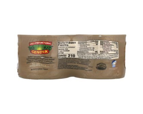 Genova, Yellowfin Tuna In Olive Oil, 4 Pack, 5 oz (142 g) Each