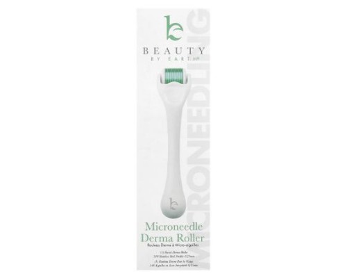 Beauty By Earth, Microneedle Derma Roller, 0.25 MM Stainless Steel Needles, 1 Roller Beauty By Earth, Microneedle Derma Roller, 0.25 MM Stainless Steel Needles, 1 Roller