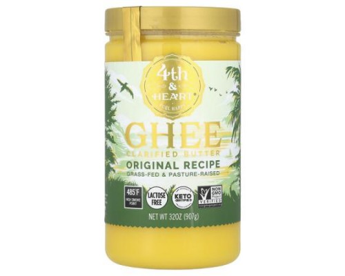 4th & Heart, Ghee Clarified Butter, Original Recipe, 32 oz (907 g) 4th & Heart, Ghee Clarified Butter, Original Recipe, 32 oz (907 g)