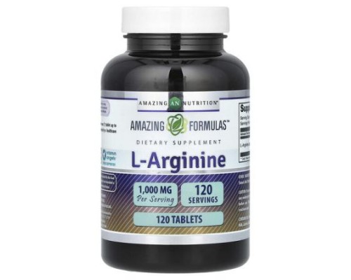 Amazing Nutrition, L-Arginine, 1,000 mg, 120 Tablets Amazing Nutrition, L-Arginine, 1,000 mg, 120 Tablets