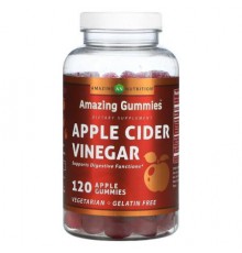 Amazing Nutrition, Amazing Gummies, Apple Cider Vinegar, Apple, 120 Gummies