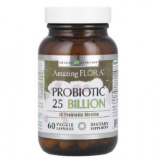 Amazing Nutrition, Amazing Flora™, Probiotic, 25 Billion, 60 Veggie Capsules