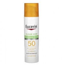 Eucerin, Clear Skin, Lightweight Sunscreen Lotion for Face, SPF 50, Fragrance Free, 2.5 fl oz (75 ml)