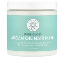 Pure Body Naturals, Argan Oil Hair Mask, Pure Gloss , 8 fl oz (240 ml)