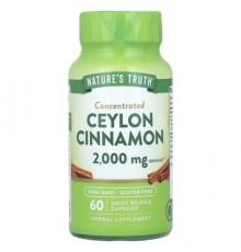 Nature's Truth, Concentrated Ceylon Cinnamon, 2,000 mg, 60 Quick Release Capsules