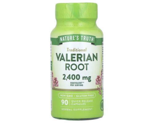 Nature's Truth, Valerian Root, 90 Quick Release Capsules (1,200 mg per Capsule) Nature's Truth, Valerian Root, 90 Quick Release Capsules (1,200 mg per Capsule)