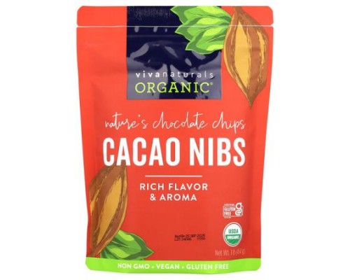 Viva Naturals, Organic® Cacao Nibs, 1 lb (454 g) Viva Naturals, Organic® Cacao Nibs, 1 lb (454 g)