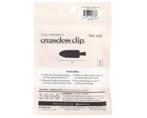 Kitsch, Eco-Friendly Creaseless Clip, 4 Pieces Kitsch, Eco-Friendly Creaseless Clip, 4 Pieces