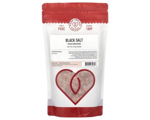 Pure Indian Foods, Black Salt, Fine Ground, 16 oz (454 g) Pure Indian Foods, Black Salt, Fine Ground, 16 oz (454 g)
