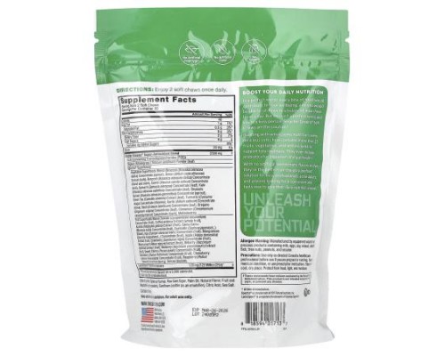 Force Factor, Smarter Greens®, Summer Berry, 60 Superfood Soft Chews