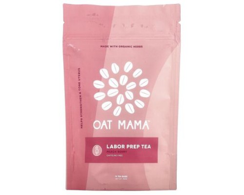 Oat Mama, Labor Prep Tea, Peach Berry, Caffeine Free, 14 Tea Bags, 32 g Oat Mama, Labor Prep Tea, Peach Berry, Caffeine Free, 14 Tea Bags, 32 g