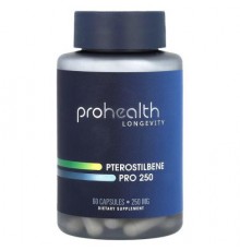 ProHealth Longevity, Pterostilbene Pro 250, 250 mg, 60 Capsules