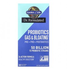 Garden of Life, Probiotics Gas & Bloating, 50 Billion, 30 Vegetarian Capsules