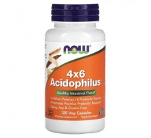 NOW Foods, 4x6 Acidophilus, 120 Veg Capsules