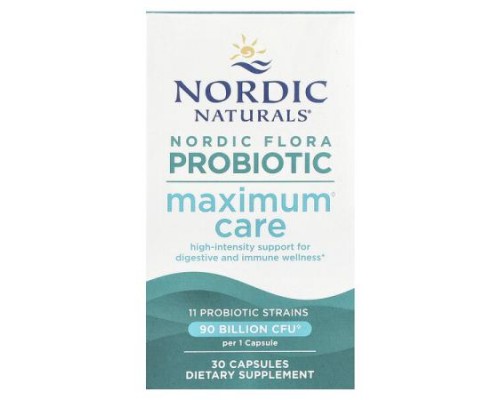 Nordic Naturals, Nordic Flora Probiotic, Maximum Care, 90 Billion CFU, 30 Capsules Nordic Naturals, Nordic Flora Probiotic, Maximum Care, 90 Billion CFU, 30 Capsules