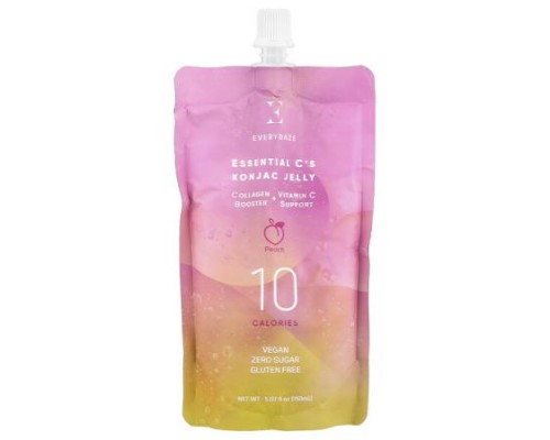 Everydaze, Essential C's Konjac Jelly, Peach, 5.07 fl oz (150 ml)