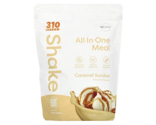 310 Nutrition, All-In-One Meal Shake, Caramel Sundae , 14.4 oz (407.4 g) 310 Nutrition, All-In-One Meal Shake, Caramel Sundae , 14.4 oz (407.4 g)