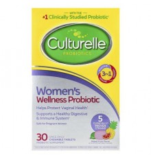 Culturelle, Probiotics, Women's Wellness Probiotic, Mixed Fruit, 30 Chewable Tablets