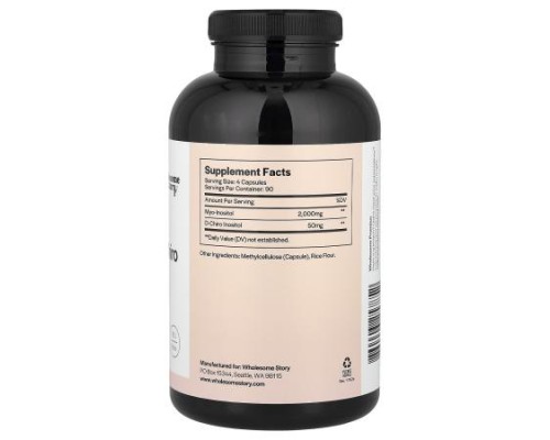 Wholesome Story, Myo & D-Chiro Inositol, 360 Vegetarian Capsules