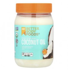 BetterBody Foods, Naturally Refined Organic Coconut Oil, 15.5 fl oz (458 ml)