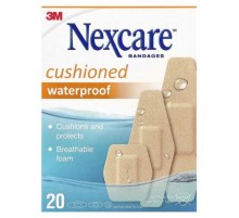 Nexcare, Cushioned Waterproof Bandages, 20 Assorted Sizes