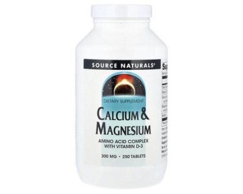 Source Naturals, Calcium & Magnesium, 250 Tablets