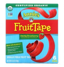 Annie's Homegrown, FruitTape, Swirly Strawberry, 6 Rolls, 4.5 oz (128 g)