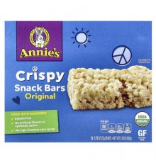 Annie's Homegrown, Crispy Snack Bars, Original, 5 Bars, 0.78 oz (22 g) Each