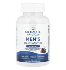 Nordic Naturals, Men's Multivitamin Gummies, Mixed Berry, 60 Gummies