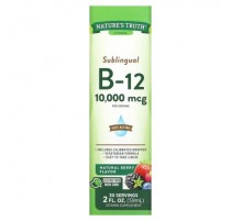 Nature's Truth, Sublingual B-12, Natural Berry, 10,000 mcg, 2 fl oz (59 ml)