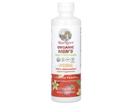 MaryRuth's, Organic Men's Multivitamin Liposomal, Vanilla Peach, 15.22 fl oz (450 ml) MaryRuth's, Organic Men's Multivitamin Liposomal, Vanilla Peach, 15.22 fl oz (450 ml)