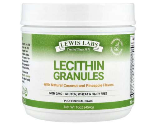 Lewis Labs, Lecithin Granules, Natural Coconut and Pineapple, 16 oz (454 g) Lewis Labs, Lecithin Granules, Natural Coconut and Pineapple, 16 oz (454 g)
