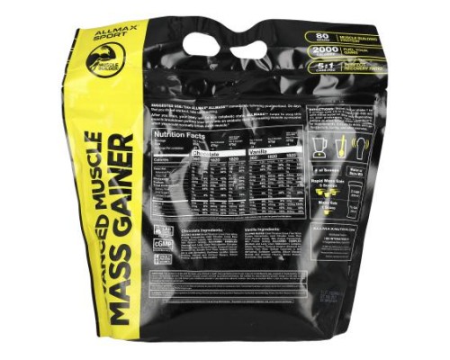 ALLMAX, Sport, ALLMASS®, Advanced Muscle Gainer, Vanilla, 5 lbs (2.27 kg) ALLMAX, Sport, ALLMASS®, Advanced Muscle Gainer, Vanilla, 5 lbs (2.27 kg)