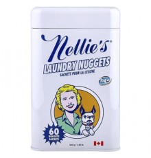 Nellie's, Laundry Nuggets, Unscented, 60 Nuggets Sachets, 1.85 lb (840 g) (Discontinued Item)