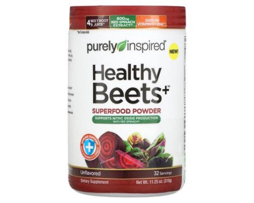 Purely Inspired, Healthy Beets+ Superfood Powder, Unflavored, 11.25 oz (319 g)