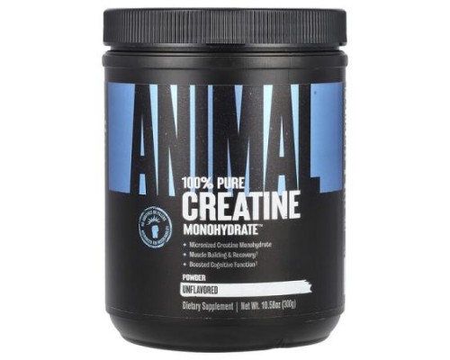 Animal, 100% Pure Creatine Monohydrate™ Powder, Unflavored, 10.58 oz (300 g) Animal, 100% Pure Creatine Monohydrate™ Powder, Unflavored, 10.58 oz (300 g)